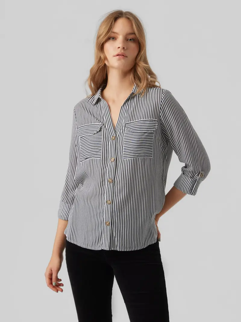 CAMICIA BUMPY STRIPES MANICA LUNGA