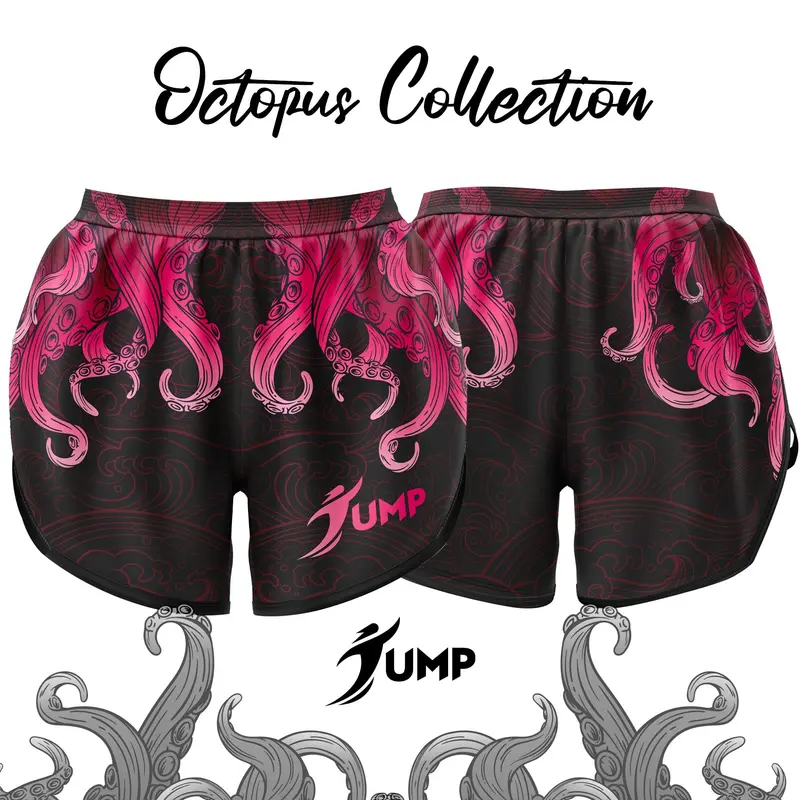 Jump Shorts Red Octopus