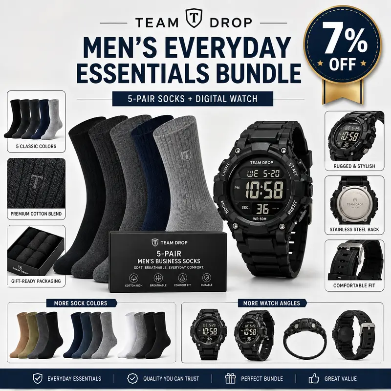 Team Drop Men’s Everyday Essentials Bundle – 7% Off